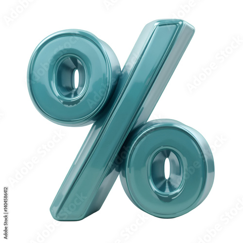 3d render of a percent sign on a victor