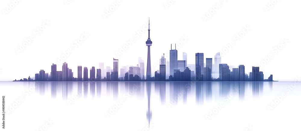 Obraz premium City Skyline Reflection