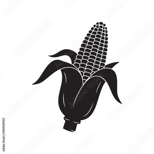 Corn on the cob graphic icon for vegetable and farming food concepts