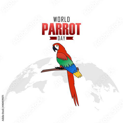 Vector graphic of World Parrot Day for World Parrot Day celebration.