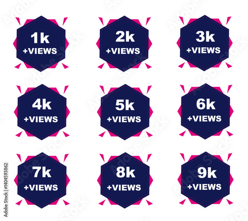 Download this Youtube Views Celebration Thumbnail Banner Set 10k To 90k, Ten Thousand Views, 10k Views, 50k View background or vector file for free. Pngtree has millions 1.ai