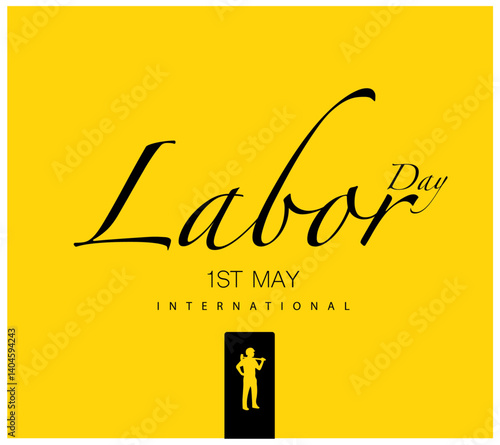 Labor Day logo Poster, banner, brochure or flyer design with stylish text 1st May Happy Labor Day on white background with attractive typography creative artwork 11.ai