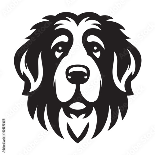 Akbash silhouette black and white vector icon