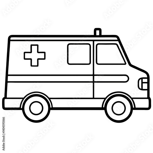 Wallpaper Mural ambulance car vector illustration Torontodigital.ca