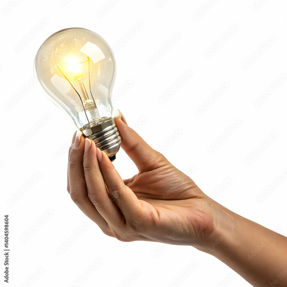 light bulb in hand light bulb in hand