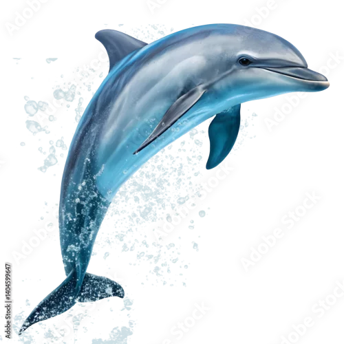 Naklejka na ścianę dolphin jumping out of water
