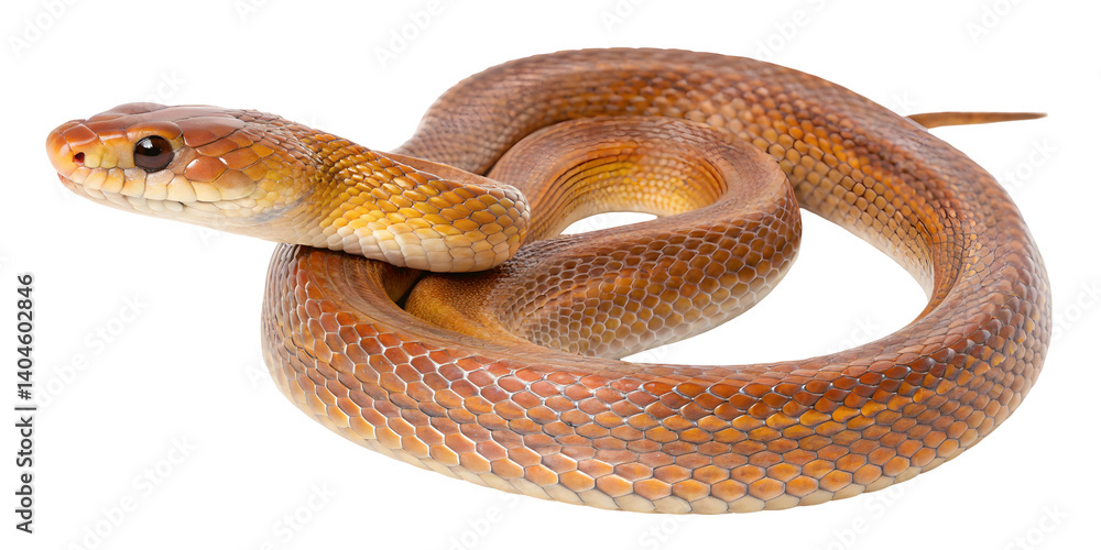A venomous snake on white background A venomous snake on white background