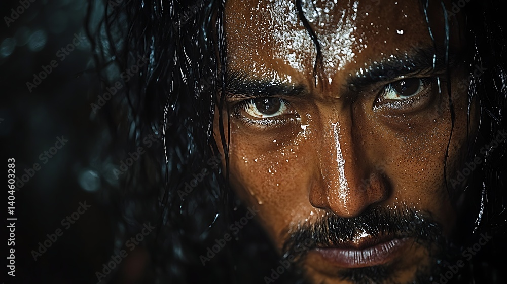 Sweaty Man Intense Gaze Sweaty Man Intense Gaze