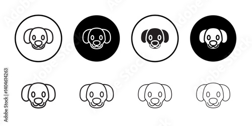 Dog icon Flat line symbol