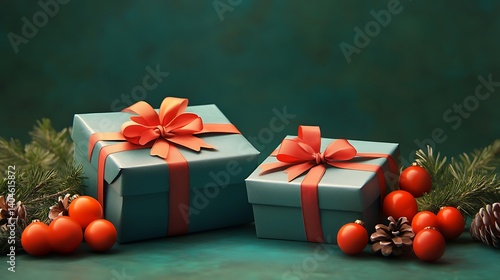 Teal Gifts Holiday Scene