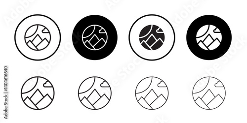 Forecaster icon Flat line symbol