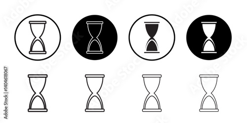 Hourglass end icon Flat line symbol