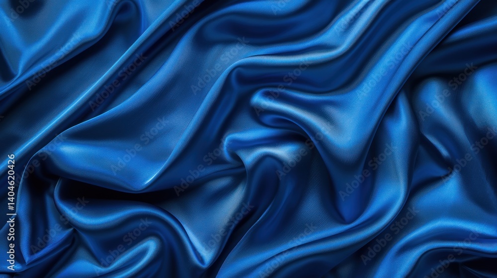 Abstract Blue Silk Fabric Texture Abstract Blue Silk Fabric Texture