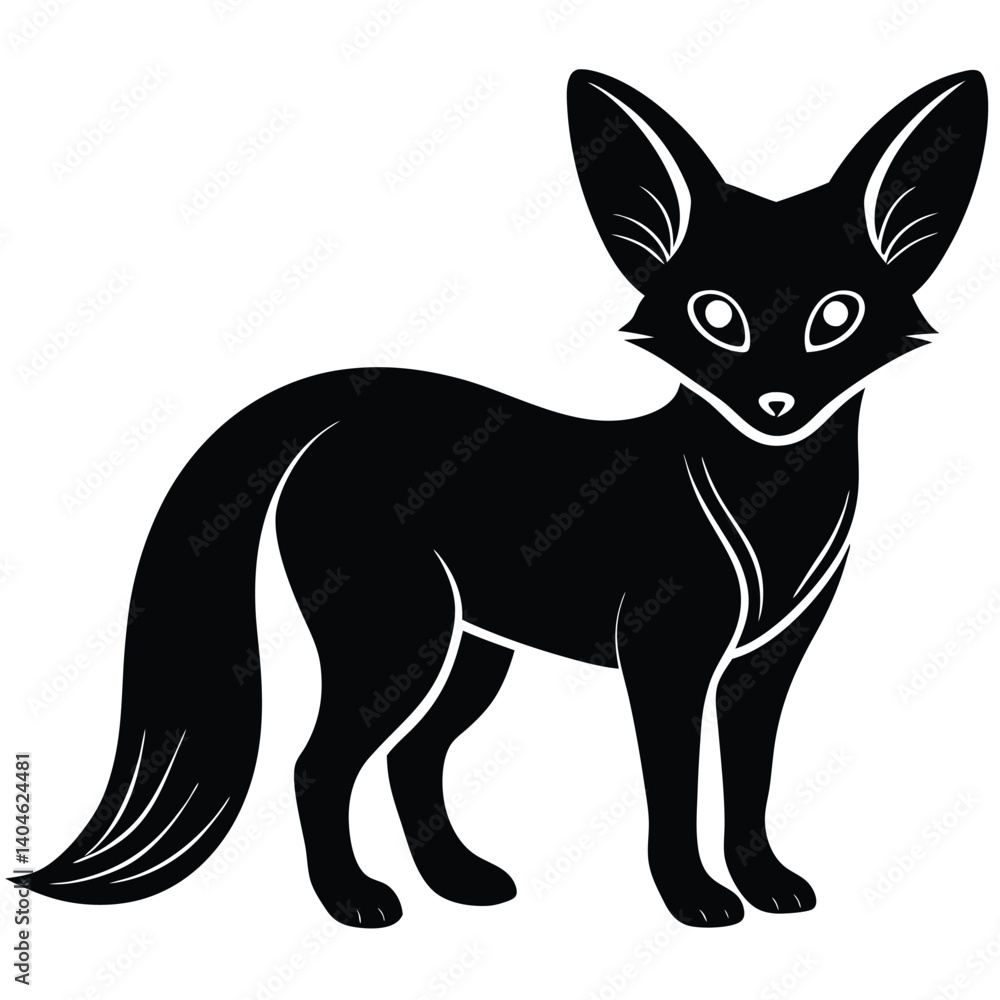 fennec fox vector silhouette single collection fennec fox vector silhouette single collection