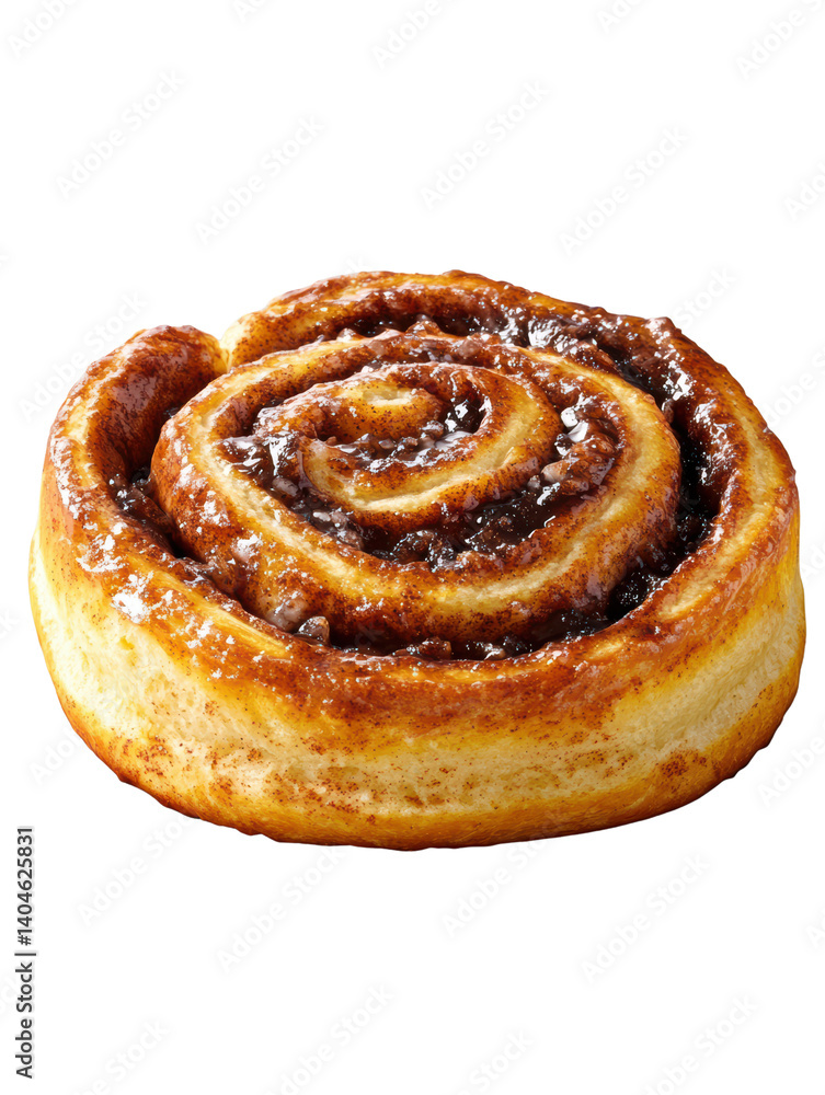 Deliciously rich cinnamon roll with sweet glaze on a black background, perfect for bakery and dessert themes Deliciously rich cinnamon roll with sweet glaze on a black background, perfect for bakery and dessert themes