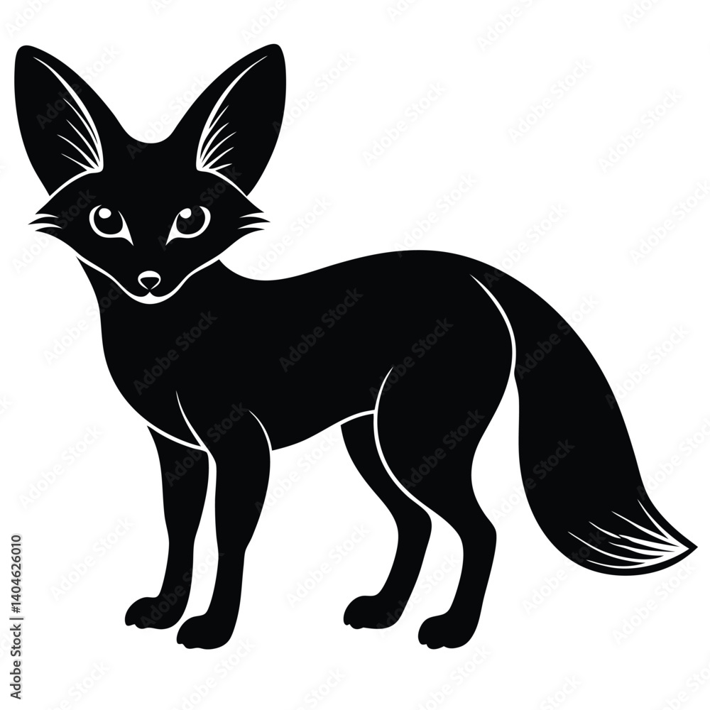 fennec fox vector silhouette single collection fennec fox vector silhouette single collection