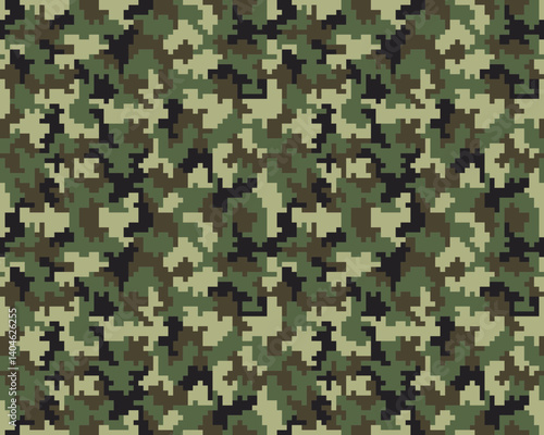 Seamless digital fashion camouflage pattern