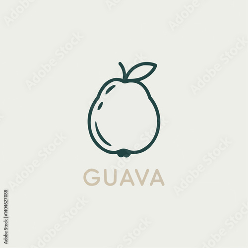 Guava food icon logo 