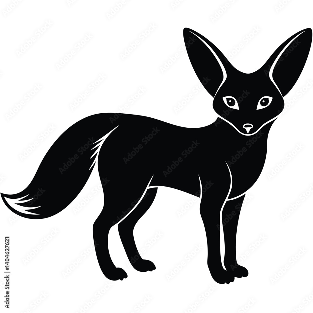 fennec fox vector silhouette single collection fennec fox vector silhouette single collection