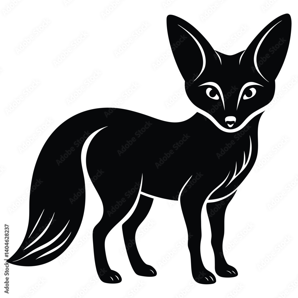fennec fox vector silhouette single collection fennec fox vector silhouette single collection