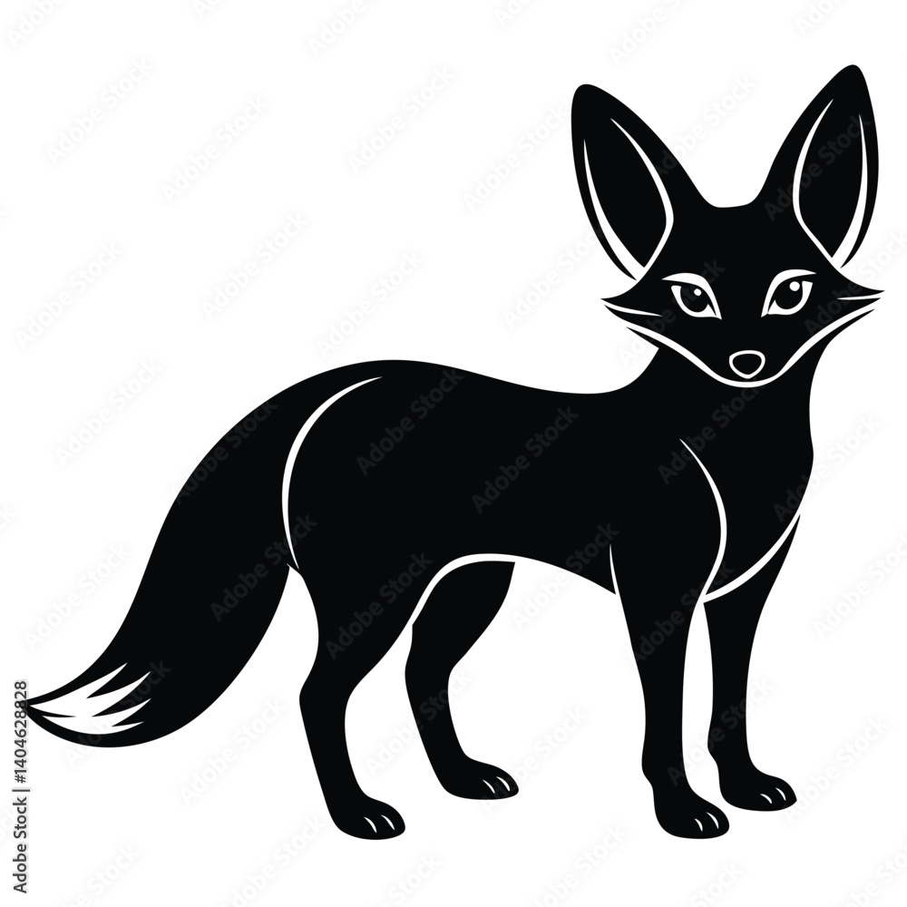 fennec fox vector silhouette single collection fennec fox vector silhouette single collection