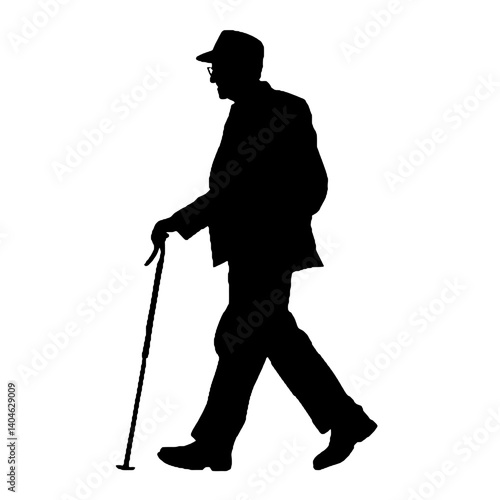  Elderly man silhouette