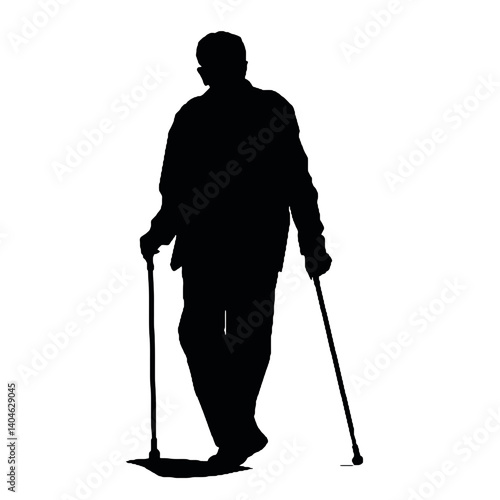  Elderly man silhouette