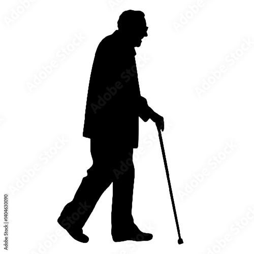  Elderly man silhouette