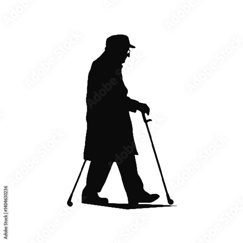  Elderly man silhouette