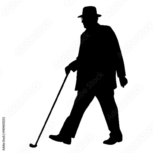  Elderly man silhouette