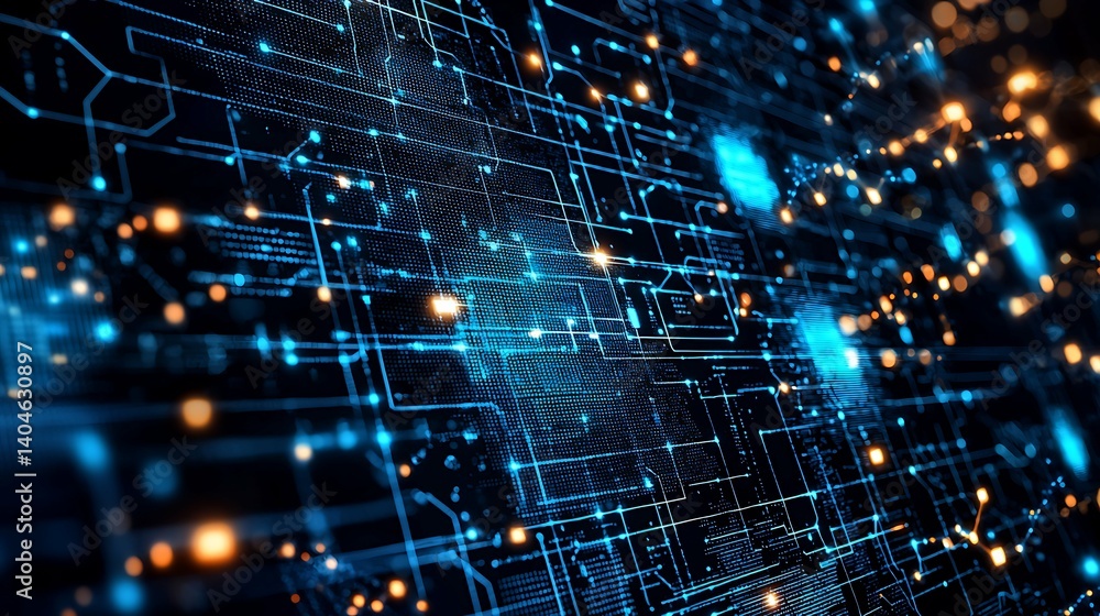 Futuristic digital screen displays intricate blockchain smart contracts, symbolizing innovation in decentralized finance and automated agreements. Futuristic digital screen displays intricate blockchain smart contracts, symbolizing innovation in decentralized finance and automated agreements.