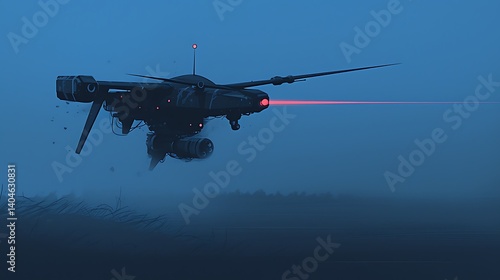Futuristic Drone Surveillance Operation: Night Vision