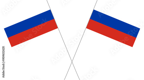 Russia Map And Flag Vector Photo