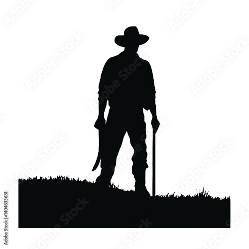 Silhuetas de agricultores Agricultor SVG EPS PNG