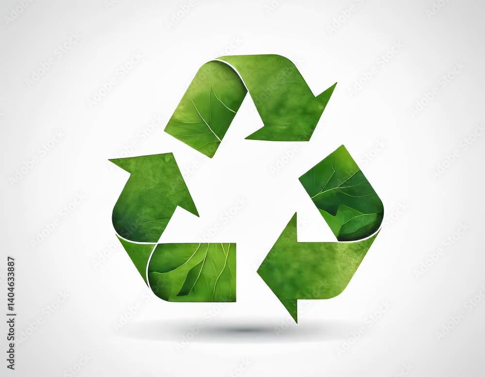 Obraz premium Icono de reciclaje en fondo blanco