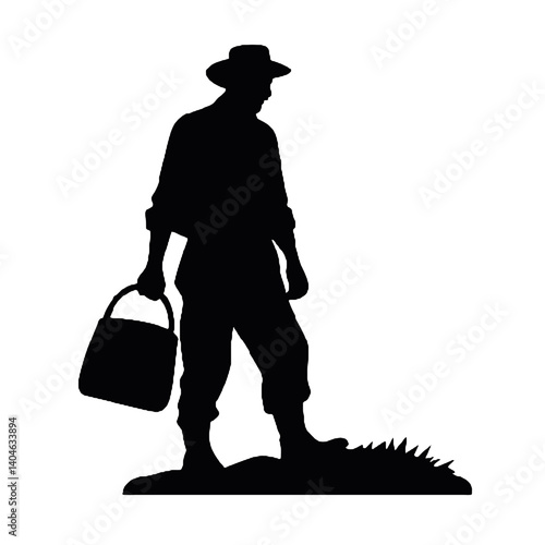 Silhuetas de agricultores Agricultor SVG EPS PNG