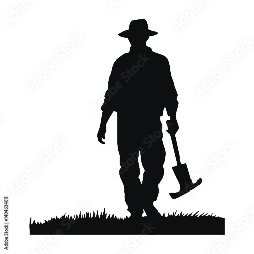 Silhuetas de agricultores Agricultor SVG EPS PNG