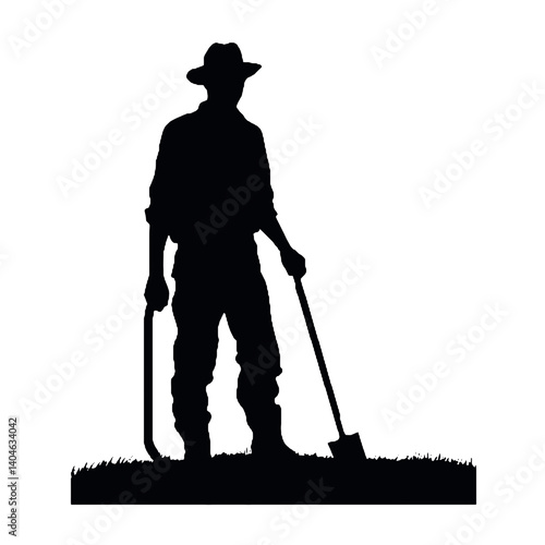 Silhuetas de agricultores Agricultor SVG EPS PNG