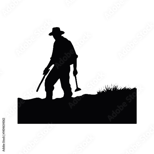 Silhuetas de agricultores Agricultor SVG EPS PNG