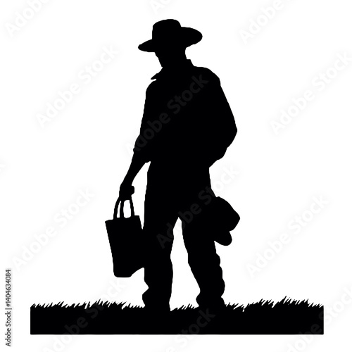 Silhuetas de agricultores Agricultor SVG EPS PNG
