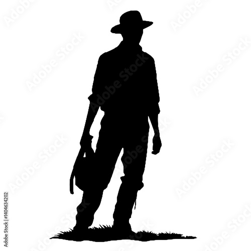 Siluetas de granjeros Granjero SVG EPS PNG