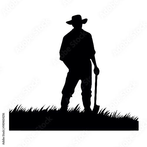 Siluetas de granjeros Granjero SVG EPS PNG