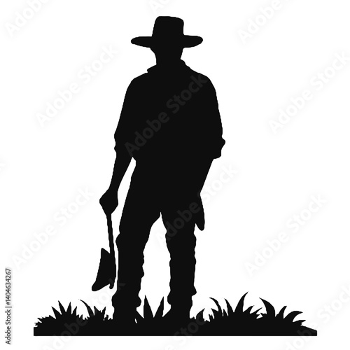 Siluetas de granjeros Granjero SVG EPS PNG