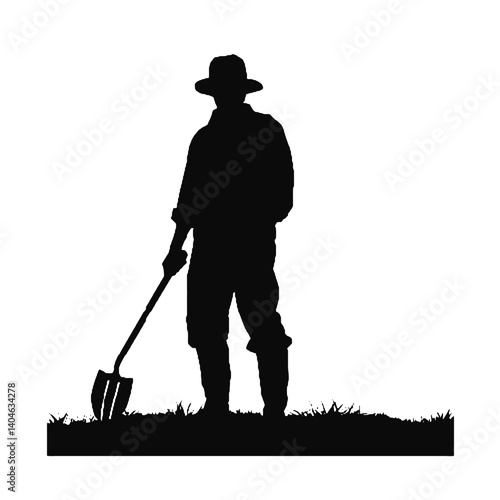 Siluetas de granjeros Granjero SVG EPS PNG