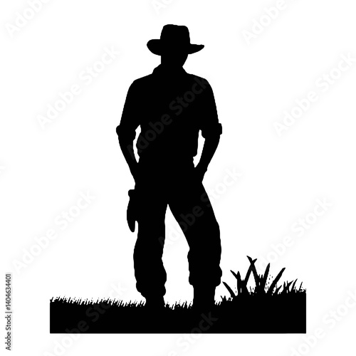 Siluetas de granjeros Granjero SVG EPS PNG