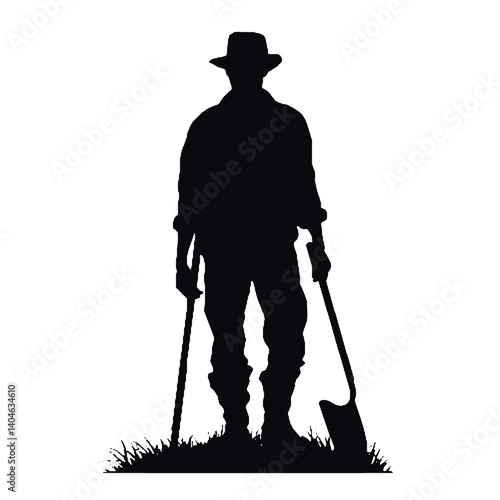 Siluetas de granjeros Granjero SVG EPS PNG