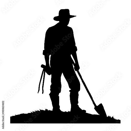 Siluetas de granjeros Granjero SVG EPS PNG