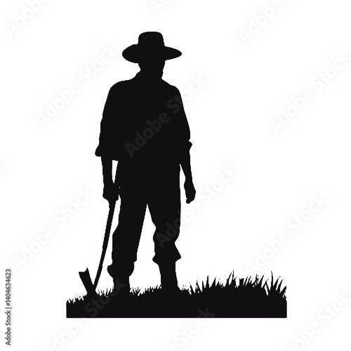 Siluetas de granjeros Granjero SVG EPS PNG