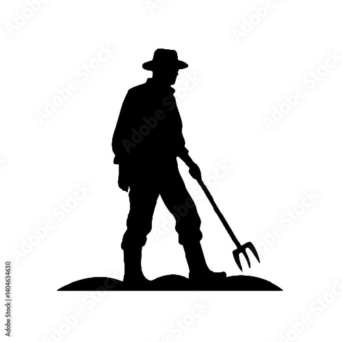 Siluetas de granjeros Granjero SVG EPS PNG