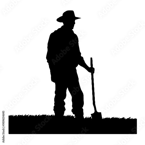 Siluetas de granjeros Granjero SVG EPS PNG